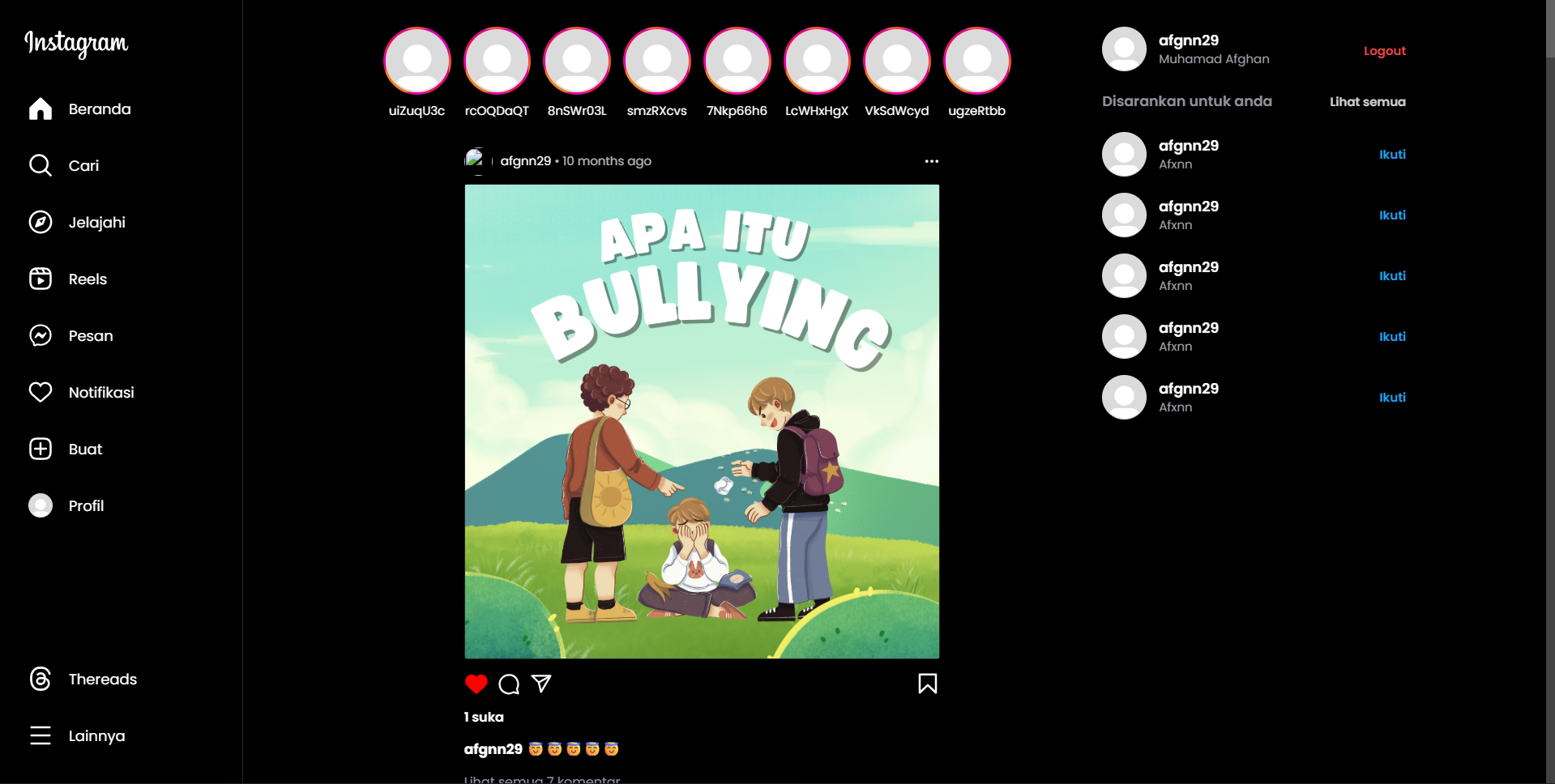 Instagram Cloning Website